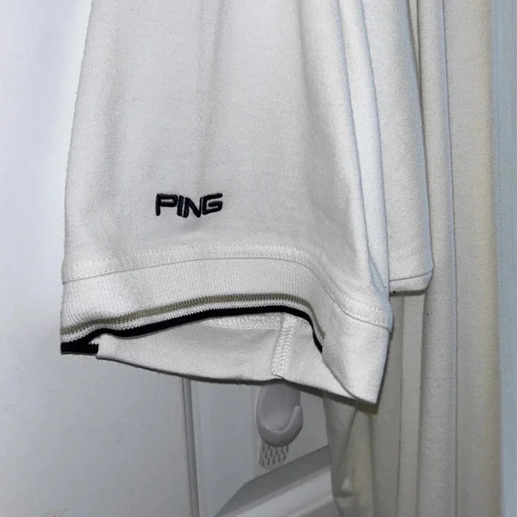 PING COLLECTION golf polo white shirt ! 100 cotton ! Schneider electric - Picture 3 of 11